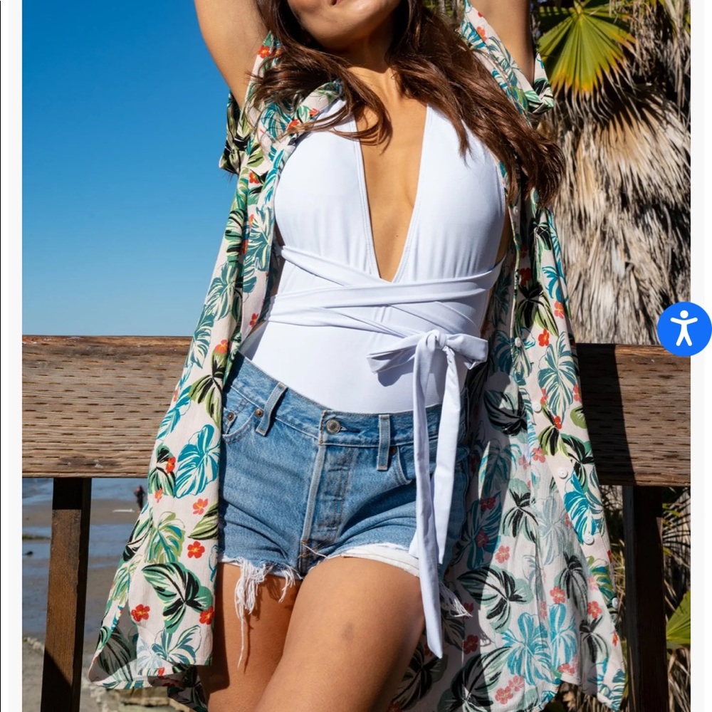 Lost and Wander Seascape Cover Up Dress Kimono